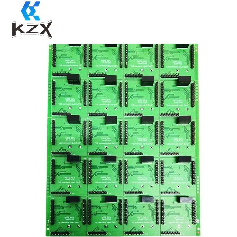 Connectors SMT EMS PCB Assembly With Yellow Solder Mask Black Silk Screen